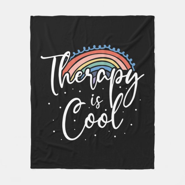 Therapies Mind Stability Awareness  Fleece Blanket (Front)