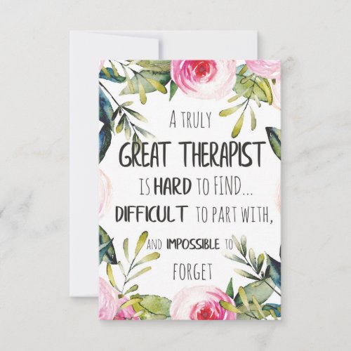 Therapist Appreciation Gift Thank you Quote