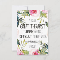 Therapist Appreciation Gift Thank you Quote