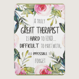 Therapist Appreciation Gift Thank you Quote iPad Pro Cover