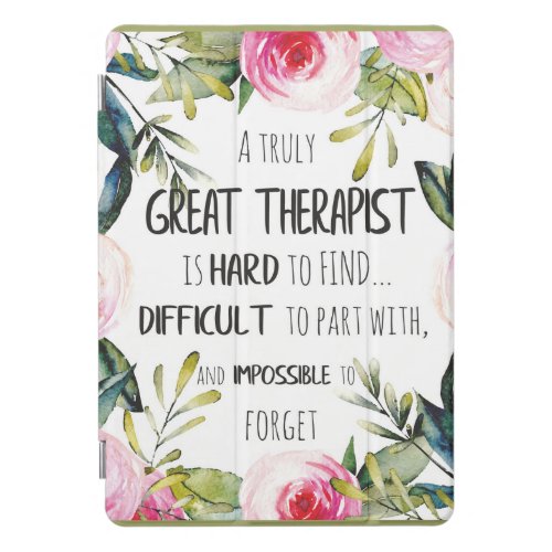 Therapist Appreciation Gift Thank you Quote iPad Pro Cover