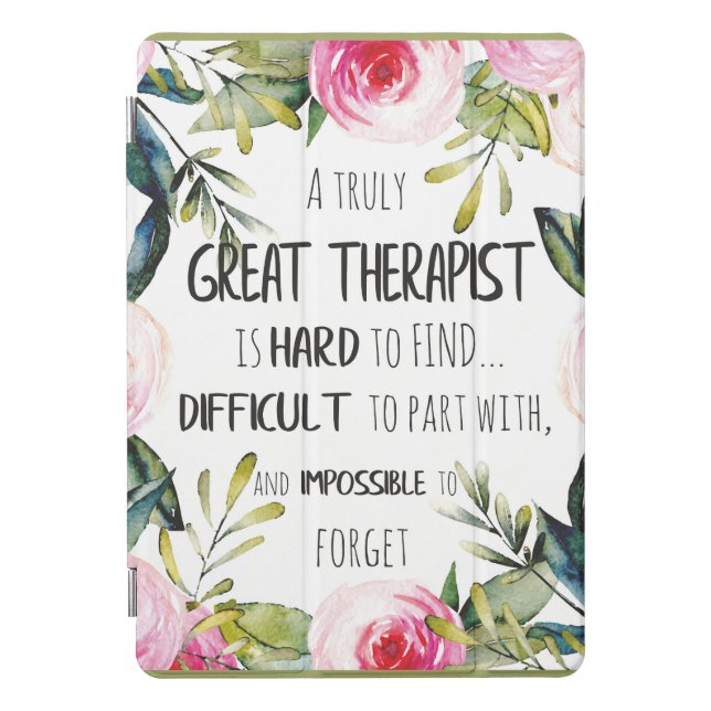 Therapist Appreciation Gift Thank you Quote iPad Pro Cover (Front)