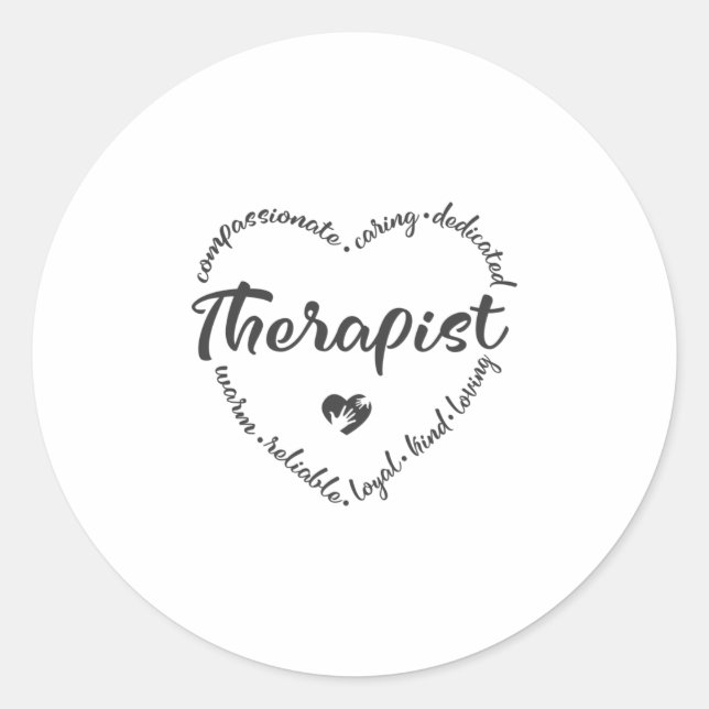 Therapist, behavioral, psychologist classic round sticker (Front)