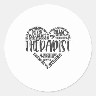 Therapist, behavioral, psychologist classic round sticker