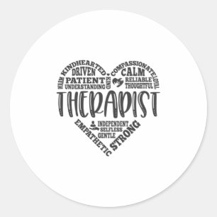 Therapist, behavioral, psychologist classic round sticker