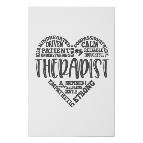 Therapist behavioral psychologist faux canvas print