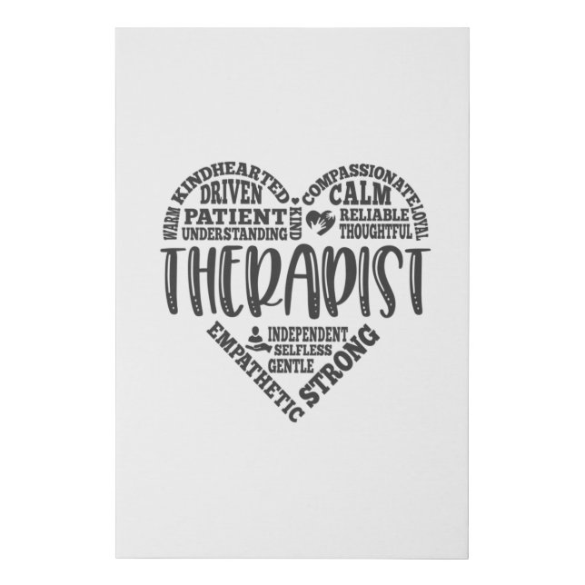 Therapist, behavioral, psychologist faux canvas print (Front)