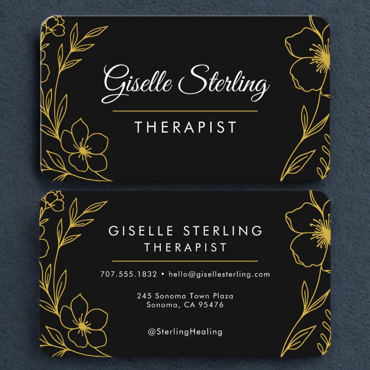 Therapist Botanical Professional Business Card