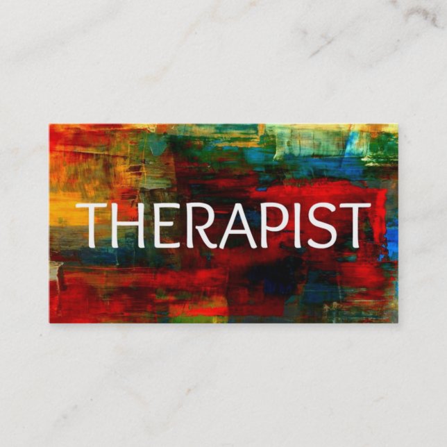 Therapist Colorful Business Card (Front)