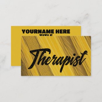 Therapist Cool Text Business Card by businessCardsRUs at Zazzle