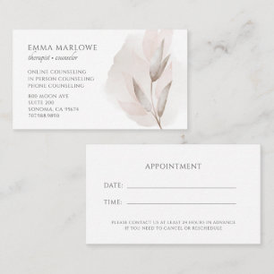 Therapist Counselor Business & Appointment Card
