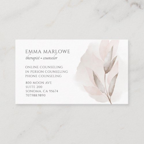 Therapist Counselor Business &amp; Appointment Card