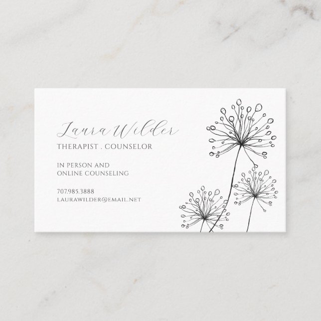 Therapist Counselor Business Card (Front)