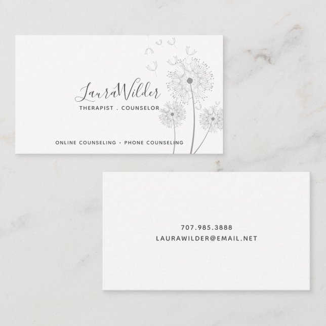 Therapist Counselor Business Card (Front/Back)