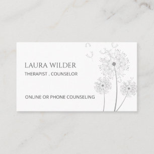 Therapist Counselor Flowers In Wind Business Card