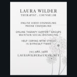 Therapist Counselor Online Or By Phone Flyer<br><div class="desc">A flyer for a therapist or counselor specializing in therapy during social distancing. Customize the title and text you use. Lovely serene abstract background. Promote your social distancing therapy services online or by phone.</div>
