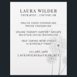 Therapist Counselor Online Or By Phone Flyer<br><div class="desc">A flyer for a therapist or counselor specializing in therapy during social distancing. Customize the title and text you use. Lovely serene abstract background. Promote your social distancing therapy services online or by phone.</div>
