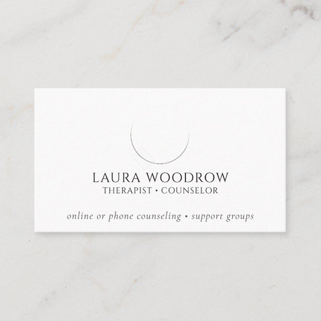 Therapist Counselor Phone Online Business Card (Front)