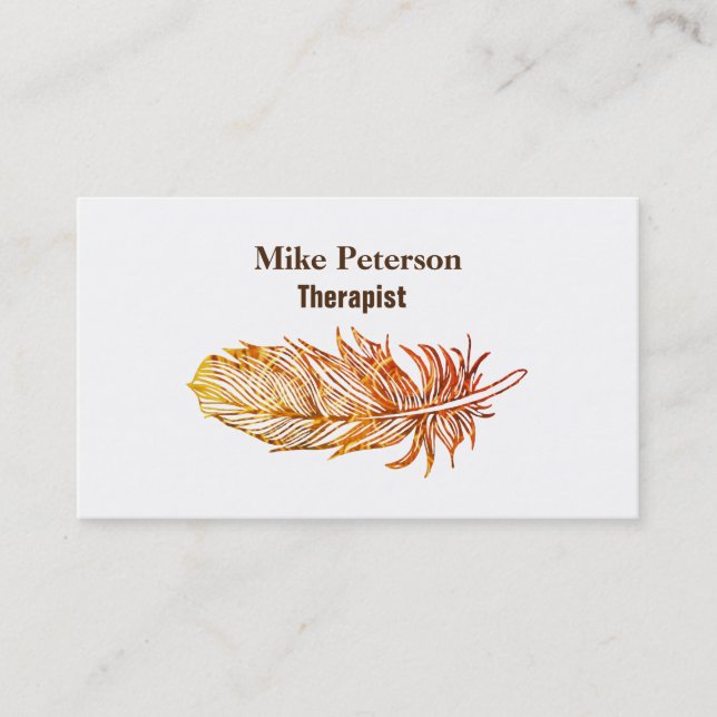 Therapist Custom UV Matte Bussines card (Front)