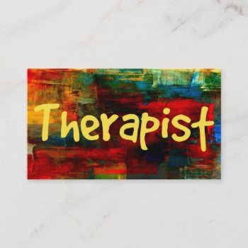 Therapist In Paint Business Card by businessCardsRUs at Zazzle