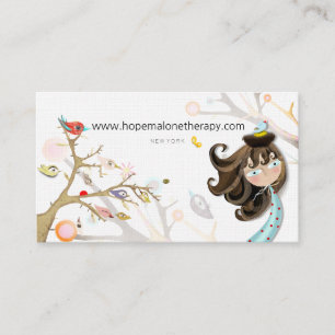 Therapist Linen Paper Business Card