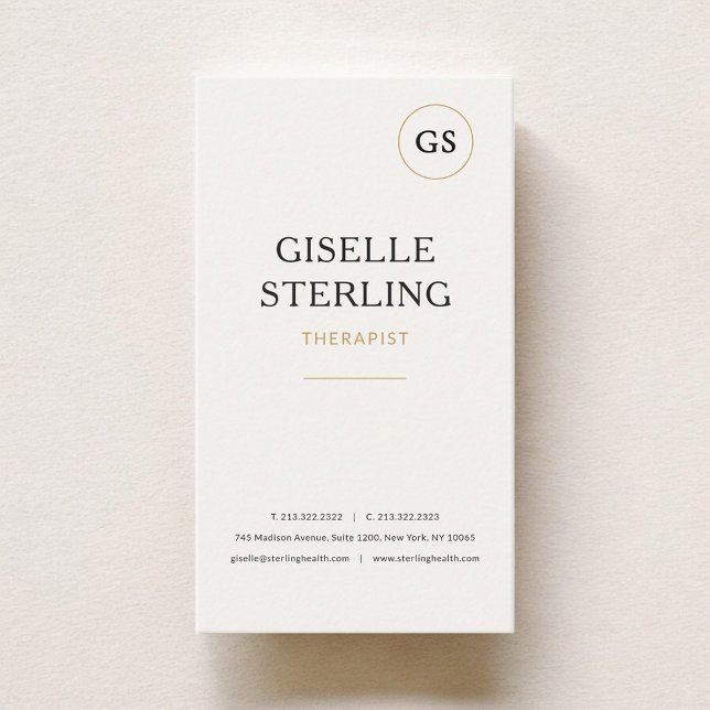 Therapist Mental Health Minimalist Professional  Business Card (Creator Uploaded)