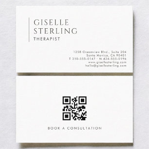 Therapist Modern Professional QR Code Business Card