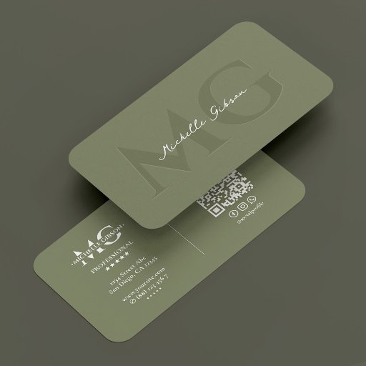 Customizable Therapist Personal Trainer Fitness Sage Modern Business Card