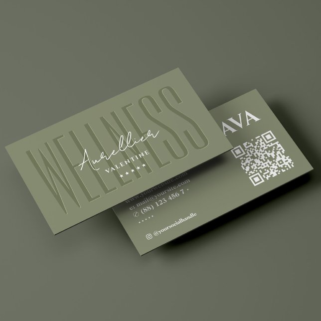 Therapist Personal Trainer Sage Wellness Coach   Business Card (Therapist Personal Trainer Sage Wellness Coach Business Card
)