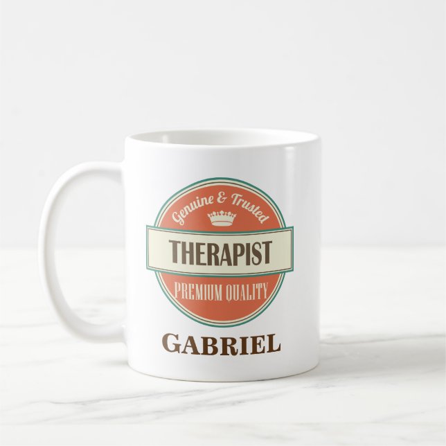 Therapist Personalized Office Mug Gift (Left)