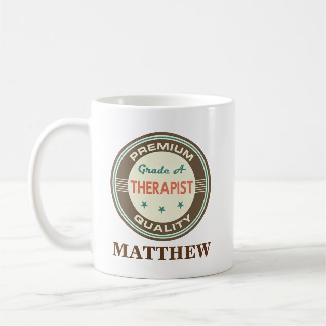 Therapist Personalized Office Mug Gift (Left)
