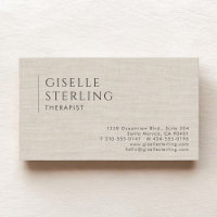 Therapist Psychologist Natural Linen