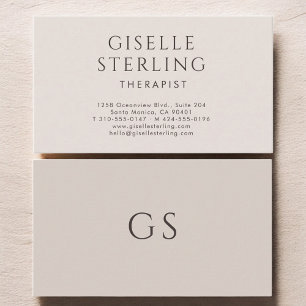 Therapist Psychologist Neutral Modern Business Card