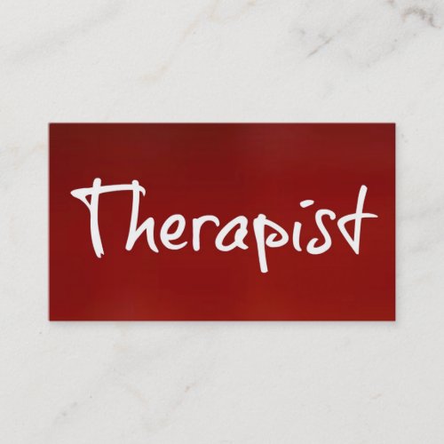 Therapist Red Business Card