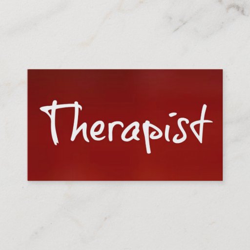 Customizable Therapist Red Business Card