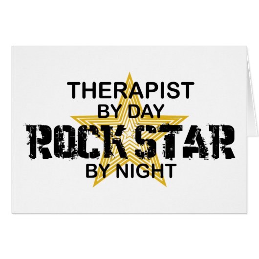 Therapist Rock Star by Night Cards (Front Horizontal)