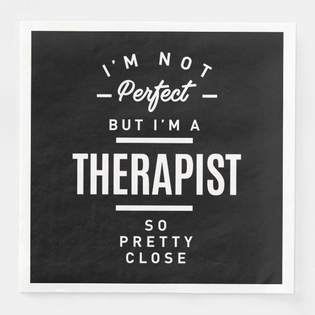 Therapist Work Job Title Gift Paper Dinner Napkins (Front)