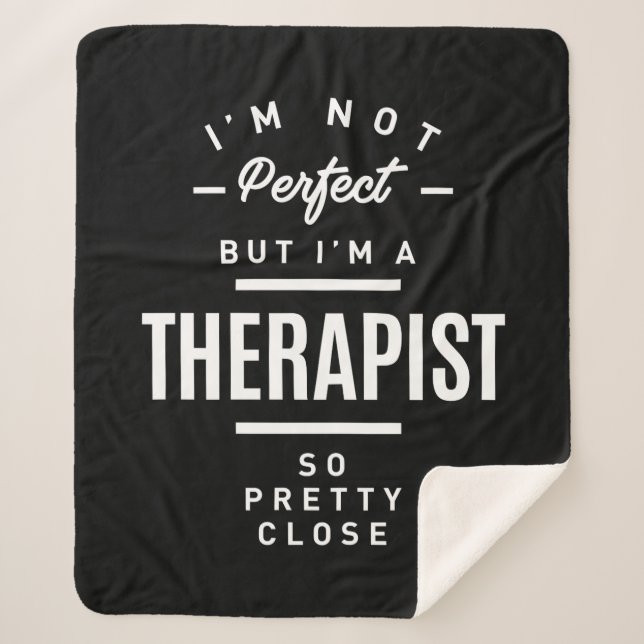 Therapist Work Job Title Gift Sherpa Blanket (Front)