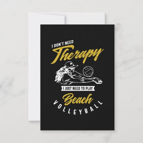 Therapy _ Beach Volleyball RSVP Card