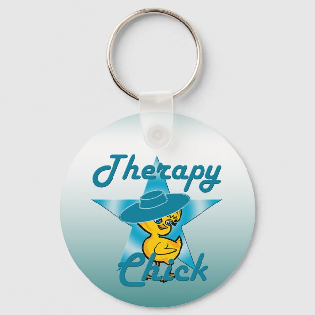 Therapy Chick #7 Keychain (Front)