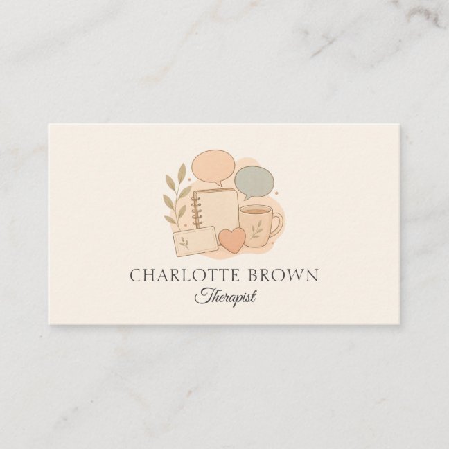 Therapy Counseling Mental Health Wellness Support Business Card