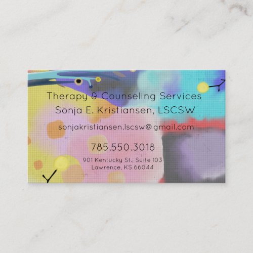 Therapy & Counseling Services Appointment Card