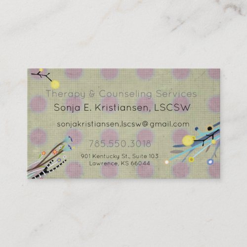 Therapy  Counseling Services Appointment Card