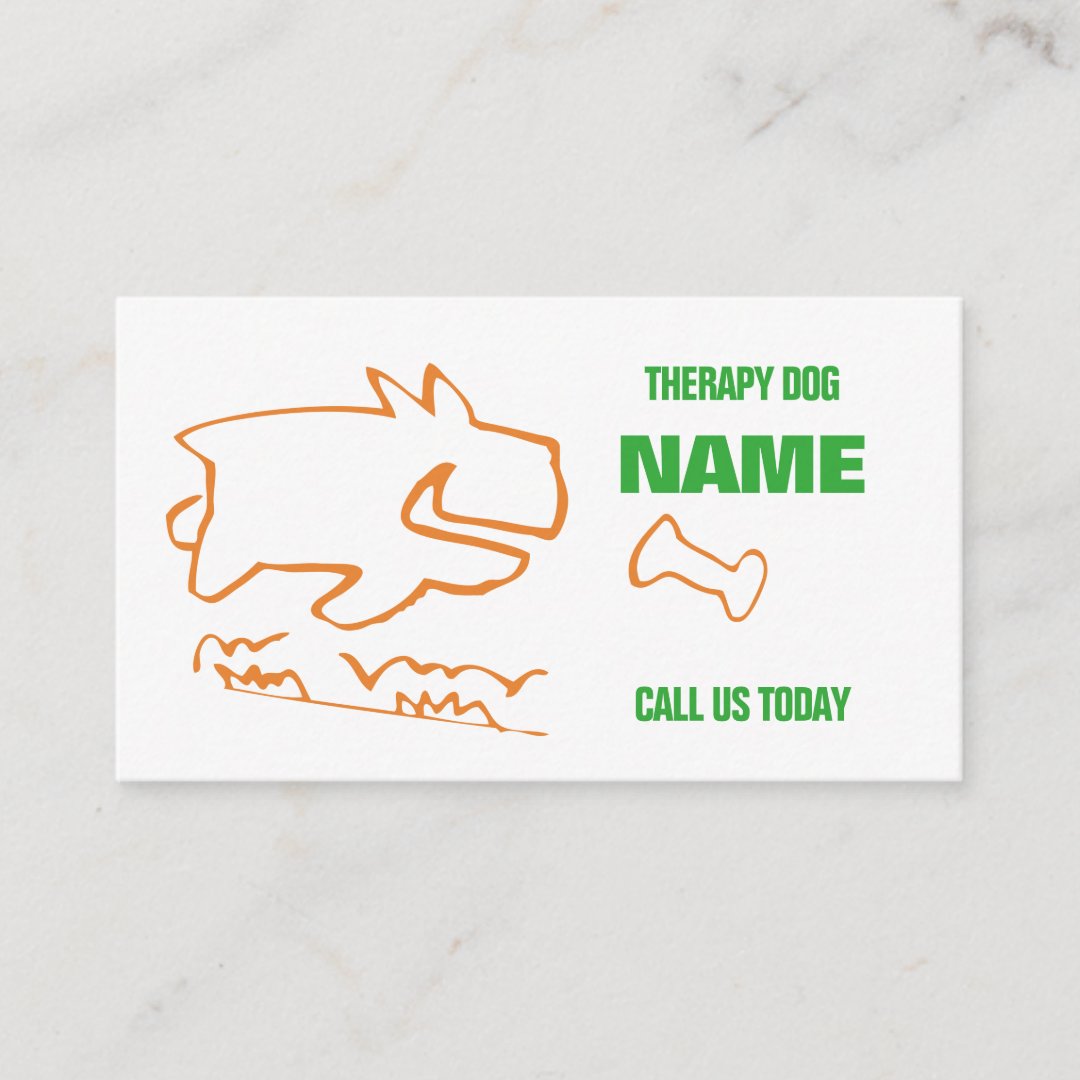 THERAPY DOG BUSINESS CARD Zazzle