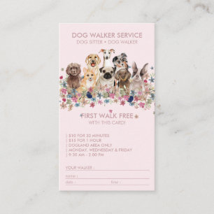 Therapy Dog Handler Comfort Visits Business Card