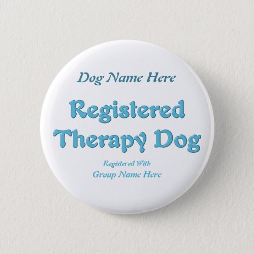 Therapy Dog ID Button