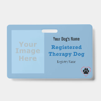 Therapy Dog ID with Logo Badge