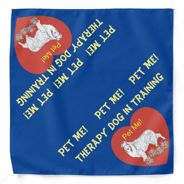Therapy Dog in Training  Bandana (Collie) (Front)