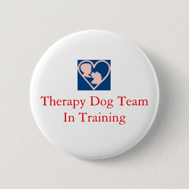therapy_dog_insignia, Therapy Dog Team In Training Button (Front)
