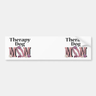 Therapy Dog MOM Bumper Sticker